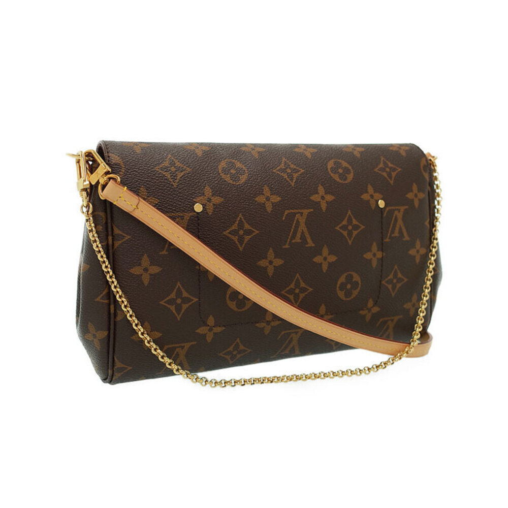 Louis Vuitton Favorite Monogram Bag Leather Shoulder Brown